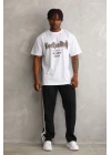 Unisex Oversize Kolye Dahil T-Shirt - Beyaz