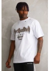 Unisex Oversize Kolye Dahil T-Shirt - Beyaz