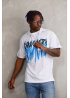 Unisex Oversize Kolye Dahil T-Shirt - Beyaz