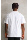 Unisex Oversize Kolye Dahil T-Shirt - Beyaz