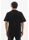 Unisex Oversize Kolye Dahil T-Shirt - Siyah
