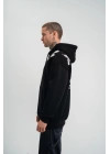 Unisex Uzun Kol Bisiklet Yaka Yıkamalı SweatShirt - Siyah