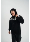 Unisex Uzun Kol Bisiklet Yaka Yıkamalı SweatShirt - Siyah