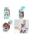 Zoo Pipetli Paslanmaz Çelik Suluk 350 ml Baykuş