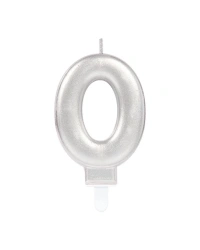 0 Rakam Mum Gümüş Renk