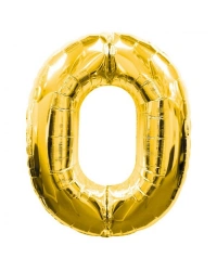0 Rakamlı Folyo Balon Gold Renk  40 inç
