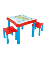 03 477 ÇALIŞMA MASASI KIRMIZI MAVİ