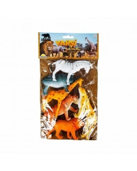 0715 Vahşi Hayvanlar Poşetli 6lı Hayvan Oyun Seti -NessiWorld