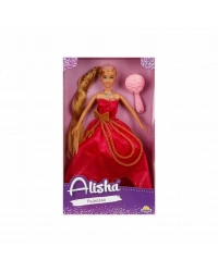 0835 NessiWorld-RST-SIS-MNK Prenses Uzun Saçlı Aksesuarlı Bebek Set 29 cm 3renk