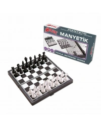 1050170 Manyetik Satranç-Tavla 2si 1 Arada -okey