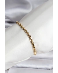 14K Gold Renk Kaplama Burgu Zincir Model CM Kadın Bileklik