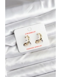 14K Gold Renk Kaplama CM Kadın Küpe