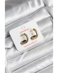 14K Gold Renk Kaplama CM Kadın Küpe