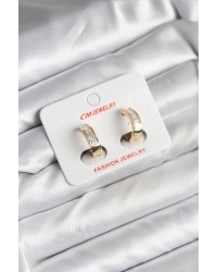 14K Gold Renk Kaplama CM Kadın Küpe