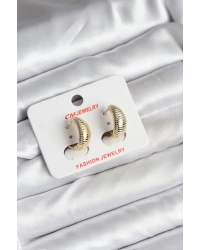 14K Gold Renk Kaplama CM Kadın Küpe