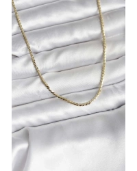 14K Gold Renk Kaplama Ezme Zincir Model CM Kadın Kolye