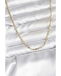 14K Gold Renk Kaplama Ezme Zincir Model CM Kadın Kolye