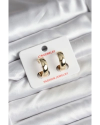 14K Gold Renk Kaplama Halka CM Kadın Küpe