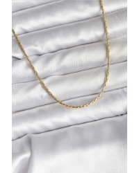 14K Gold Renk Kaplama İnce Zincir Model CM Kadın Kolye
