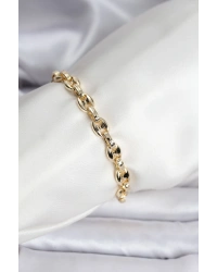 14K Gold Renk Kaplama Kahve Çekirdeği Model CM Kadın Bileklik