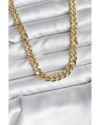 14K Gold Renk Kaplama Kalın Zincir Model CM Kadın Kolye