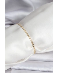 14K Gold Renk Kaplama Minimal Zincir Model CM Kadın Bileklik