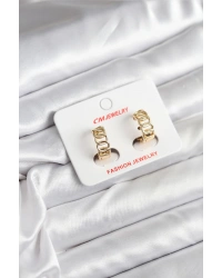 14K Gold Renk Kaplama Samanyolu Model CM Kadın Küpe