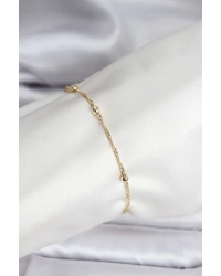 14K Gold Renk Kaplama Topçuklu Model CM Kadın Bileklik