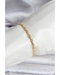 14K Gold Renk Kaplama Zincir Model Kadın CM Bileklik