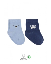 2Li Bear Penye Soket Çorap 10116 Mavi