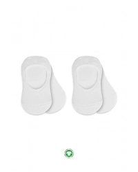 2Li Penye Babet Silikonlu Basic Çorap 30104 Beyaz Beyaz