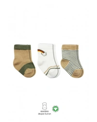 3Lü Penye Rainbow Soket Çorap BS10113 Nil