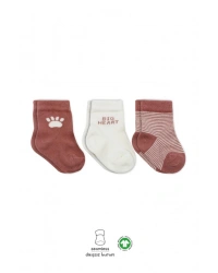 3Lü Penye Soket Çorap BS10110 Pudra