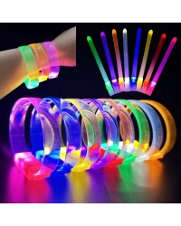 3 Modlu Pilli LED Işıklı Esnek Parti Bilekliği Beyaz