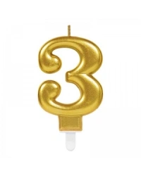 3 Rakam Mum Gold Renk