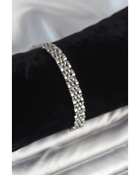 316L Çelik 7 mm Kalınlıkta Gümüş Renkli Erkek Bileklik