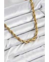 316L Çelik Burgu Model Gold Renk Kadın Kolye