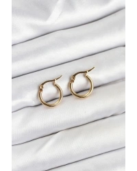 316L Çelik Gold Renk 12 mm Halka Kadın Küpe