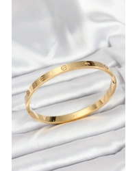 316L Çelik Gold Renk 65 mm Kadın Kelepçe Bileklik