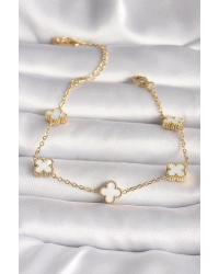 316L Çelik Gold Renk Baby Boy Yonca Model Kadın Bileklik