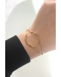 316L Çelik Gold Renk Düğüm Model Bileklik