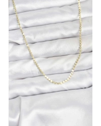 316L Çelik Gold Renk İnce Ezme Zincir Kadın Kolye