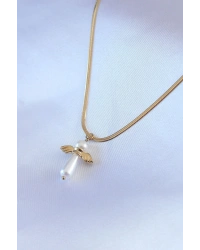 316L Çelik Gold Renk İtalyan Zincir Model Piyon Figür Kadın Kolye