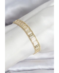 316L Çelik Gold Renk Labirent Model Kadın Bileklik