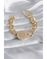 316L Çelik Gold Renk Tam Altın Model Samanyolu Kadın Bileklik