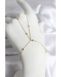 316L Çelik Gold Renk Topçuk Zincir Model Kadın Şahmeran