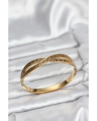 316L Çelik Gold Renk Vintage Kadın Kelepçe Bileklik