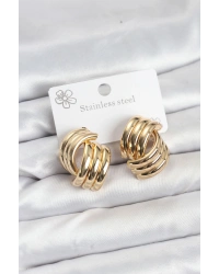 316L Çelik Gold Renk Vintage Kadın Küpe