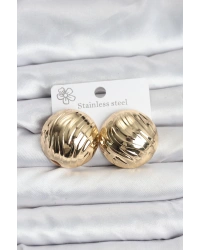 316L Çelik Gold Renk Vintage Kadın Küpe