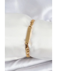 316L Çelik Gold Renk Yazı Yazmaya Uygun Kadın Bileklik